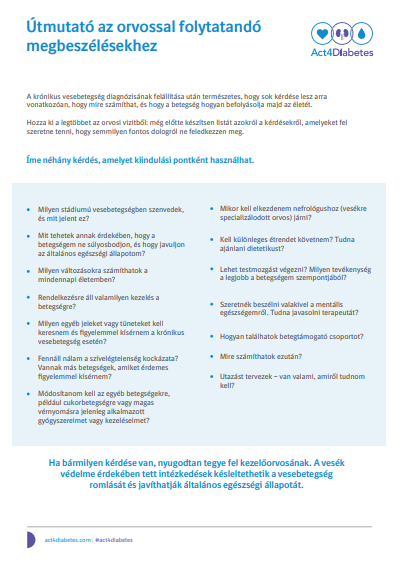 Útmutató az orvossal folytatandó megbeszélésekhez